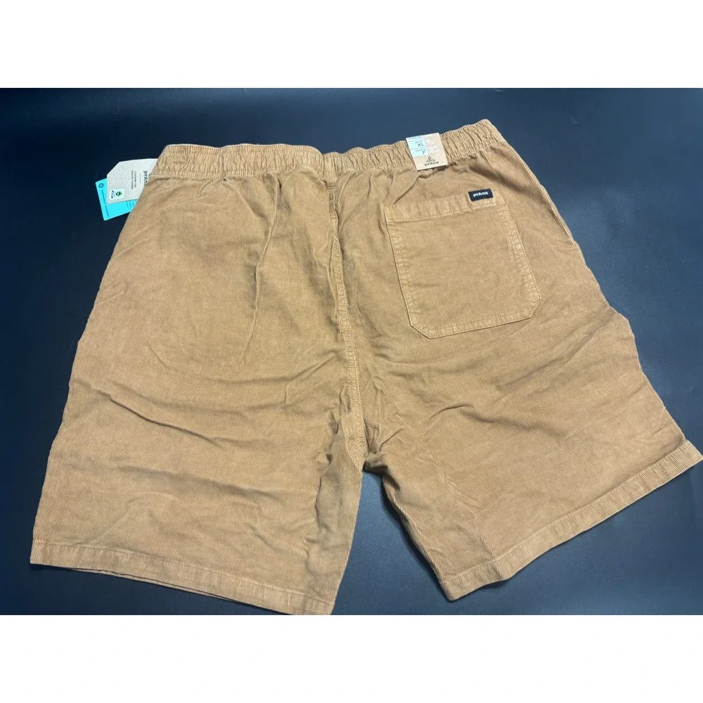 prAna NWT Canyon Camp Shorts‎ Organic Stretch Woven Corduroy Earthbound XL $75